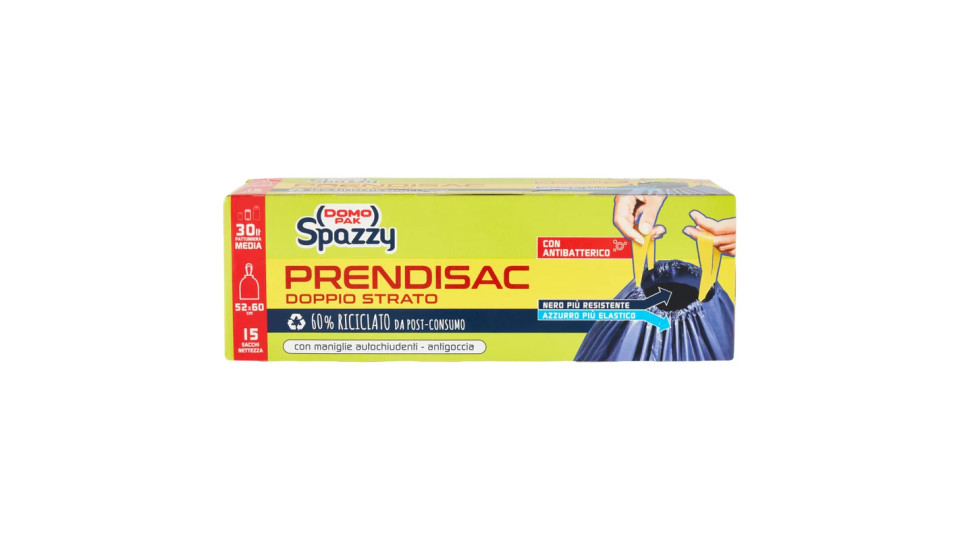 Domopak, Spazzy PrendiSac doppio strato sacchi 30 l 52x60 cm