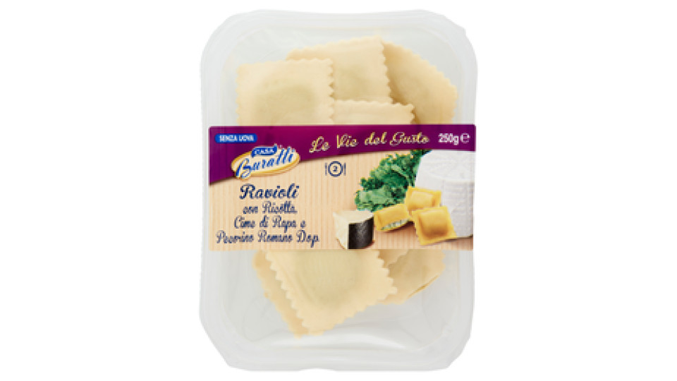 Casa Buratti Le Vie del Gusto Ravioli con Ricotta di Bufala Cime di Rapa e Pecorino Romano Dop