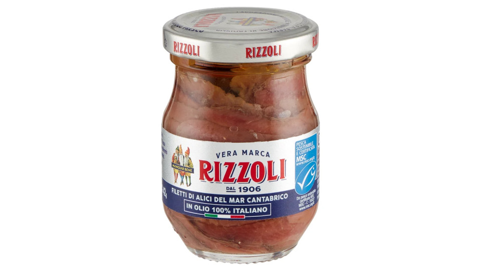 Rizzoli, filetti di alici del Mar Cantabrico in olio di oliva