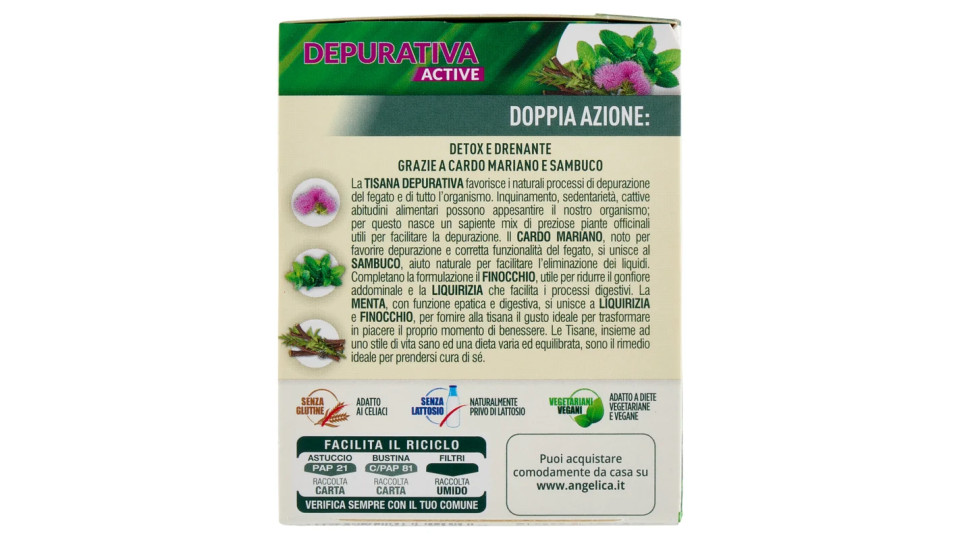 L'Angelica, Le Tisane Depurativa 20 filtri