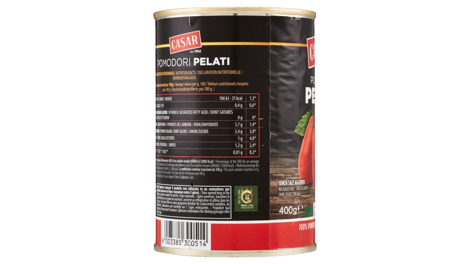 Casar, pomodori pelati