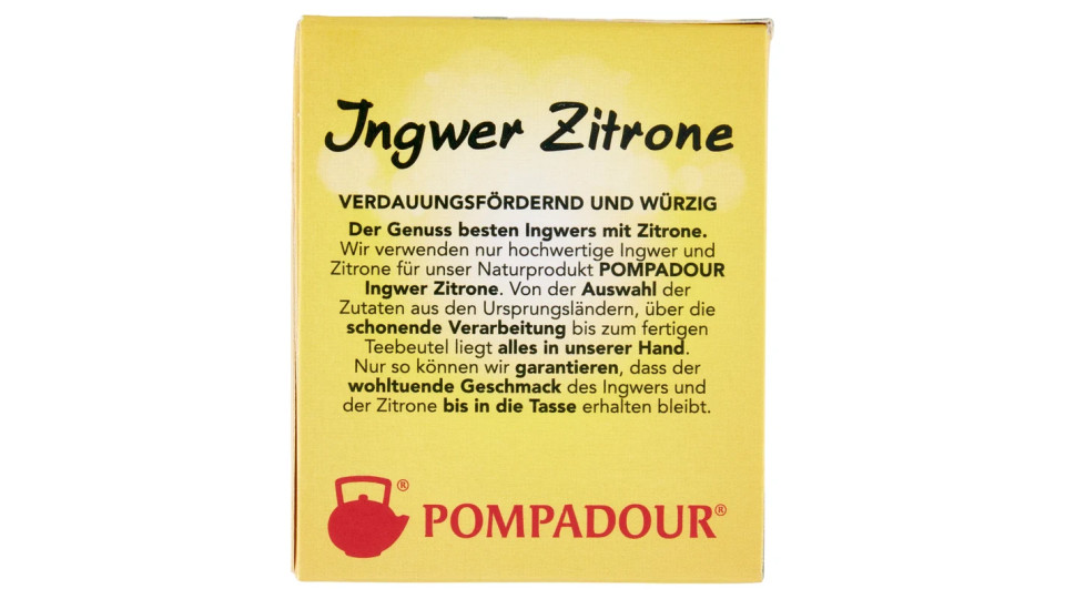 Pompadour Infuso Zenzero/Limone - 20 Filtri da 1,8 gr [36 gr]