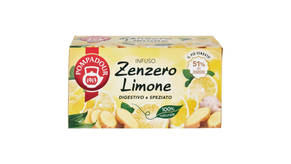 Pompadour Infuso Zenzero/Limone - 20 Filtri da 1,8 gr [36 gr]