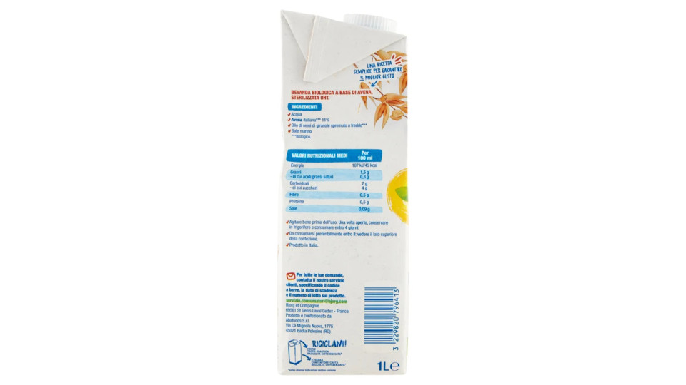 Bjorg, Avena Bio-Eco bevanda a base di avena