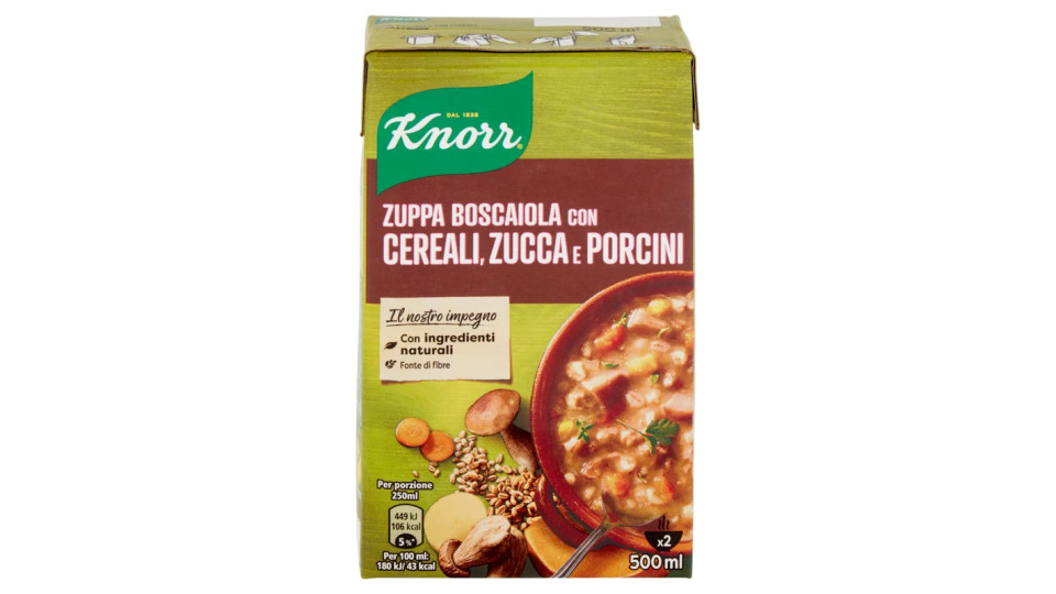 Knorr - Zuppa Boscaiola, Con Cereali, Zucca E Porcini