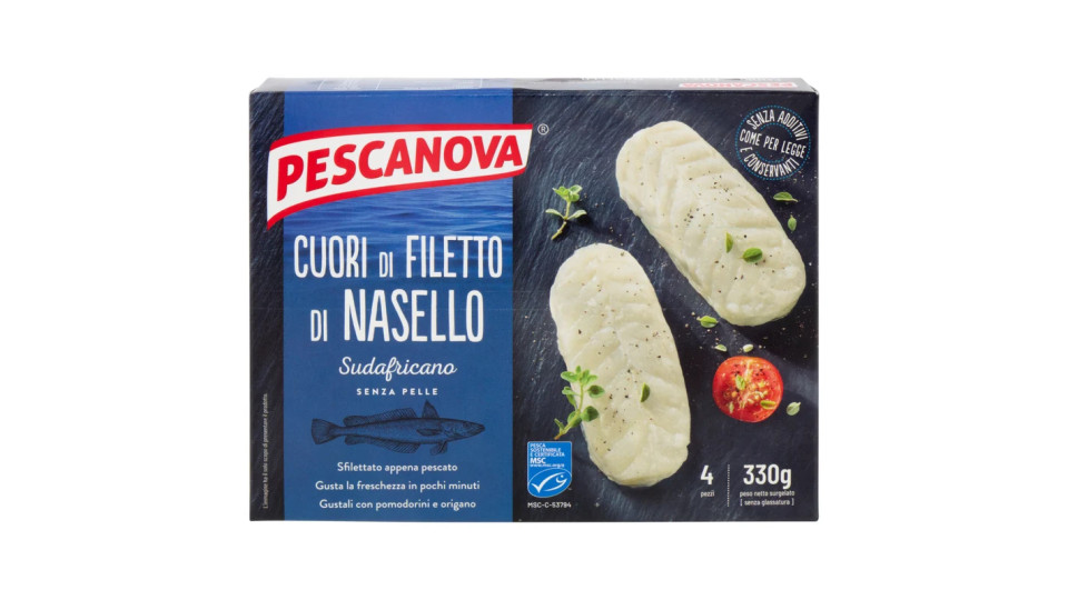 Pescanova, cuori di filetto di nasello surgelati