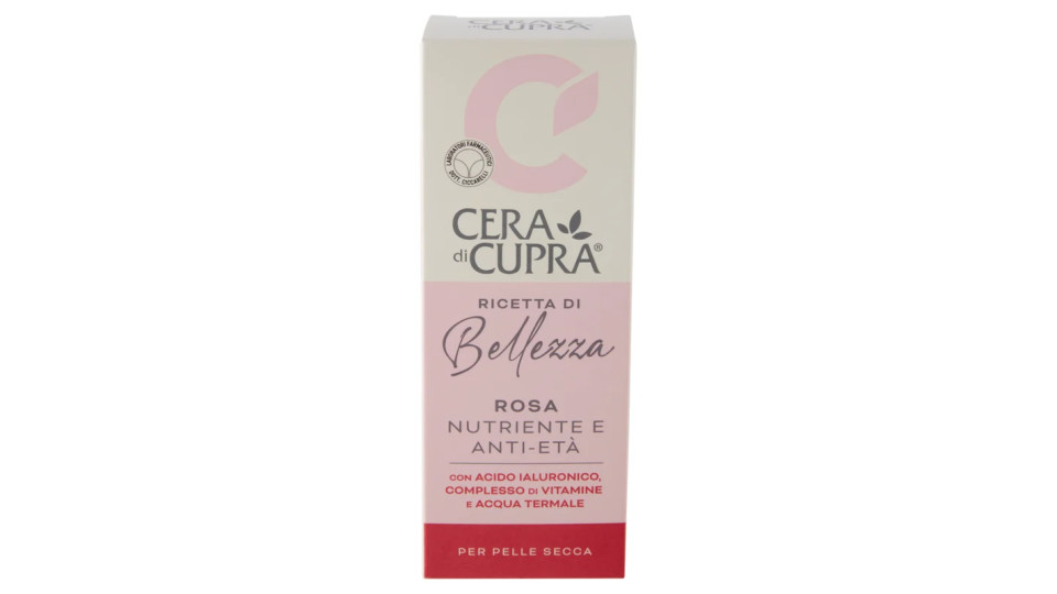 Cera di Cupra Ricetta di Bellezza Rosa Trattamento anti-età nutriente e protettivo, per pelli secche