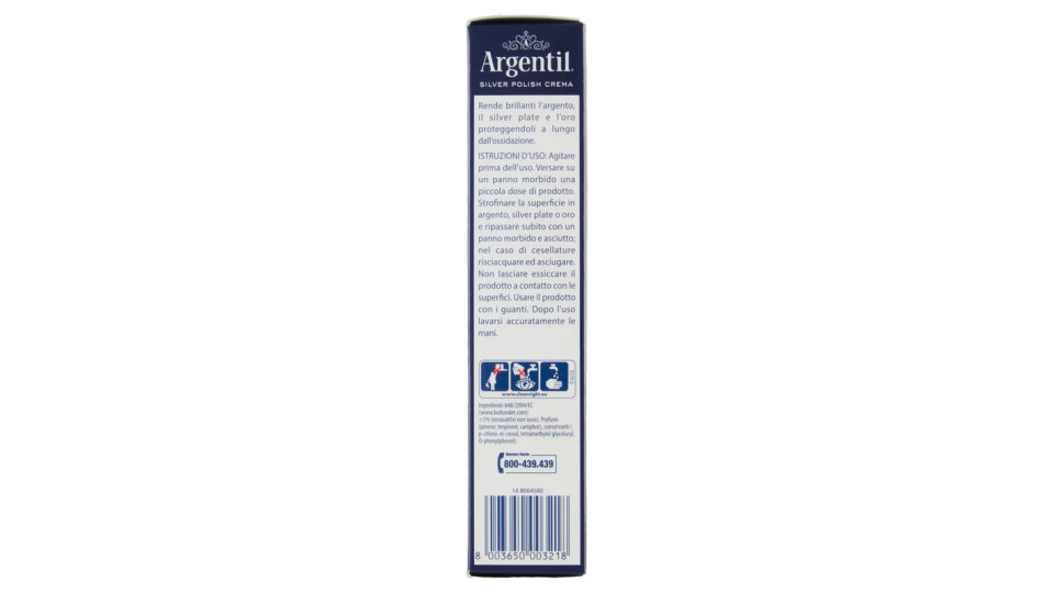 Argentil - Crema Silver Polish, Detergente per Argento
