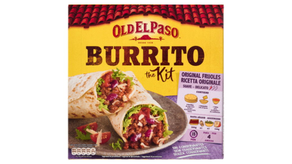 Old El Paso Kit Para Burritos Original Frijoles
