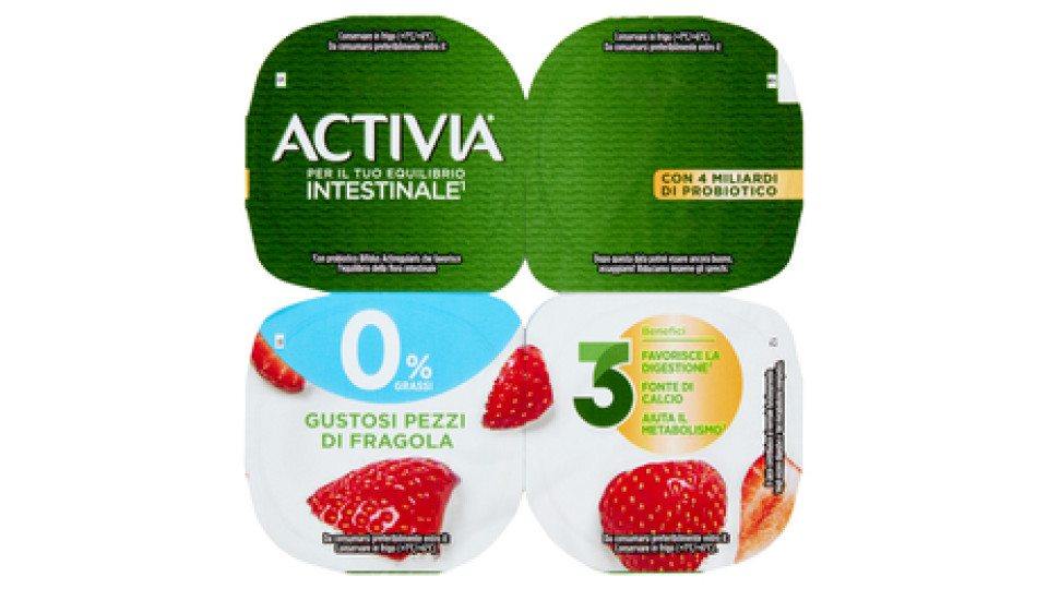 Activia 0% Grassi Fragola in pezzi