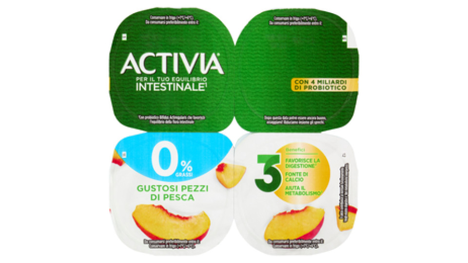 Activia 0% Grassi Pesca in pezzi