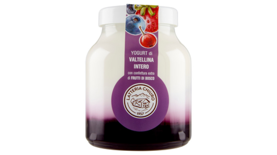 AlpiYò Valtellina Yogurt di Montagna con Confettura Extra di Frutti di Bosco