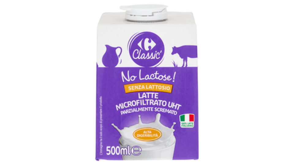 Carrefour Senza Lattosio Latte parzialmente scremato UHT