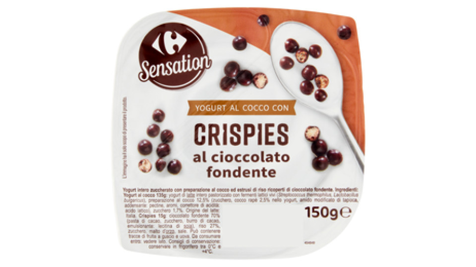Carrefour Yogurt al Cocco con Crispies al Cioccolato fondente