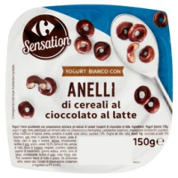 Carrefour Yogurt Bianco con Anelli al Cioccolato
