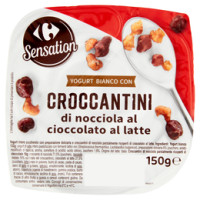 Carrefour Yogurt Bianco con Croccante di Nocciola