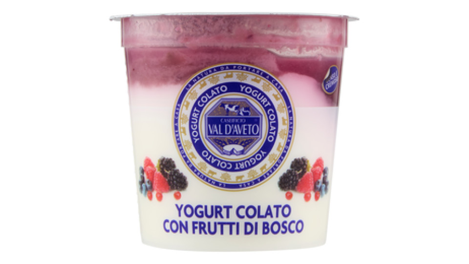 Caseificio Val d'Aveto lo Yogurt Colato con Frutti di Bosco