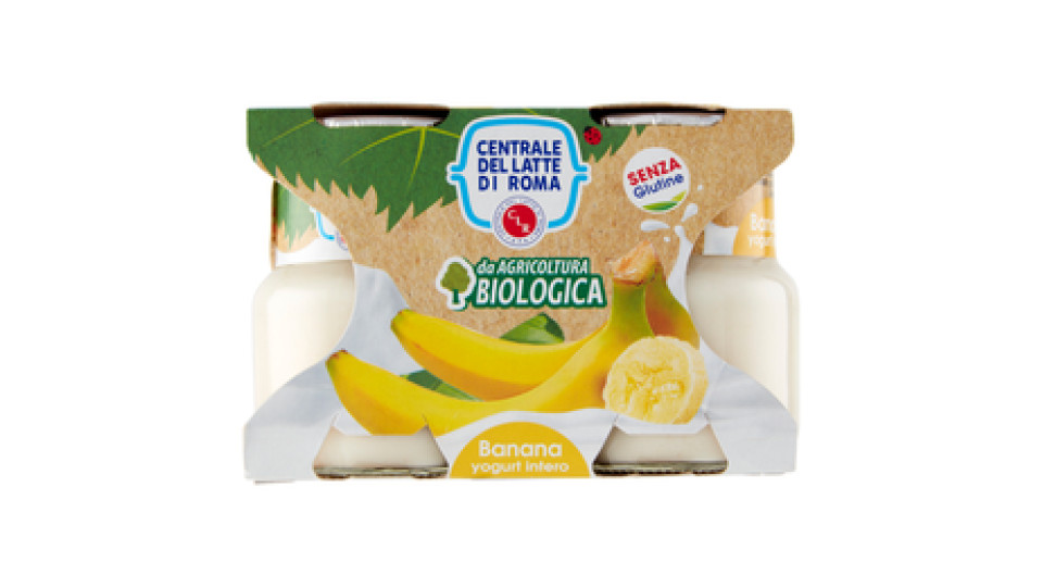Centrale del Latte di Roma Biologico Yogurt Intero alla Banana da Agricoltura Biologica