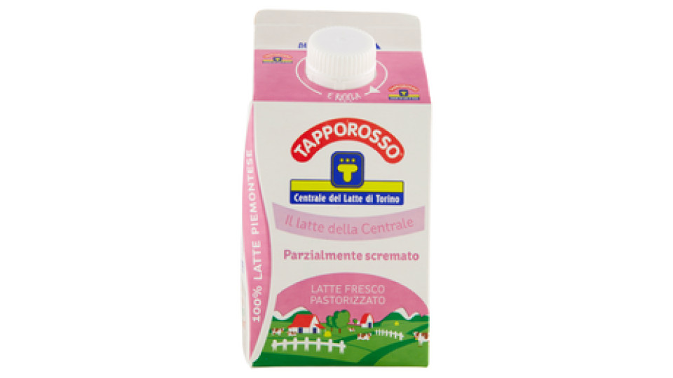Tapporosso il Latte della Centrale Latte Parzialmente Scremato