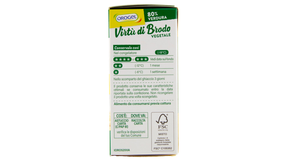 Orogel, Il Benessere virtù di brodo vegetale surgelato
