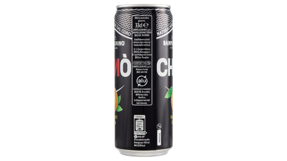 SANPELLEGRINO Bibite Gassate, CHINÒ Lattina da 33 cl Confezione di