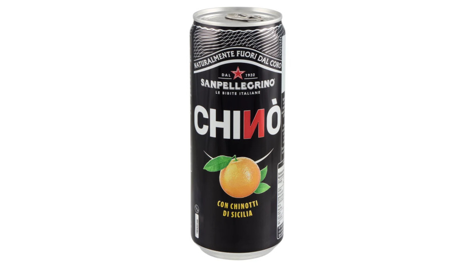 SANPELLEGRINO Bibite Gassate, CHINÒ Lattina da 33 cl Confezione di