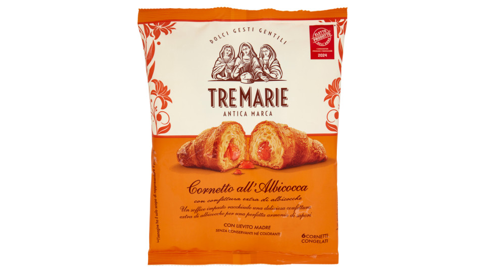 Tre Marie, cornetto all'albicocca surgelato