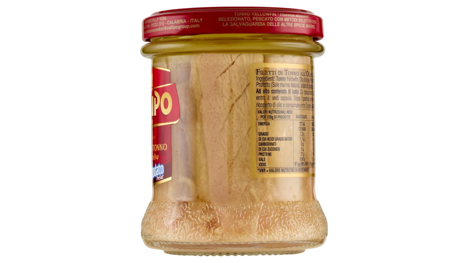 Giacinto Callipo Filetti Tonno Callipo all'Olio di Oliva, Vaso Vetro