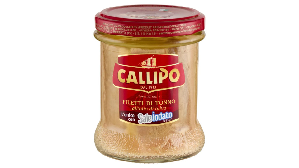 Giacinto Callipo Filetti Tonno Callipo all'Olio di Oliva, Vaso Vetro