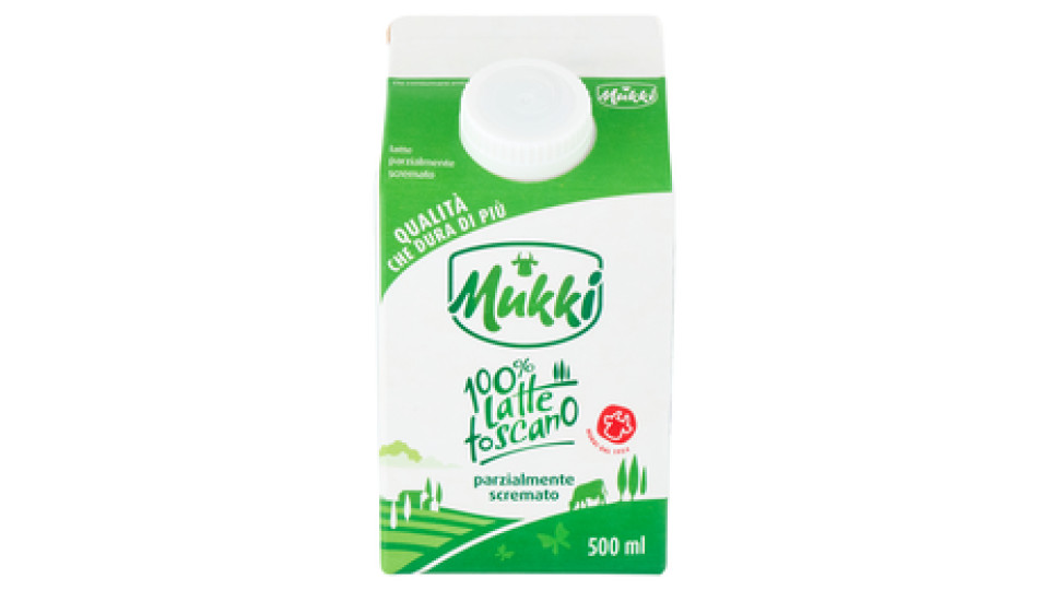 Mukki 100% latte toscano latte fresco parzialmente scremato