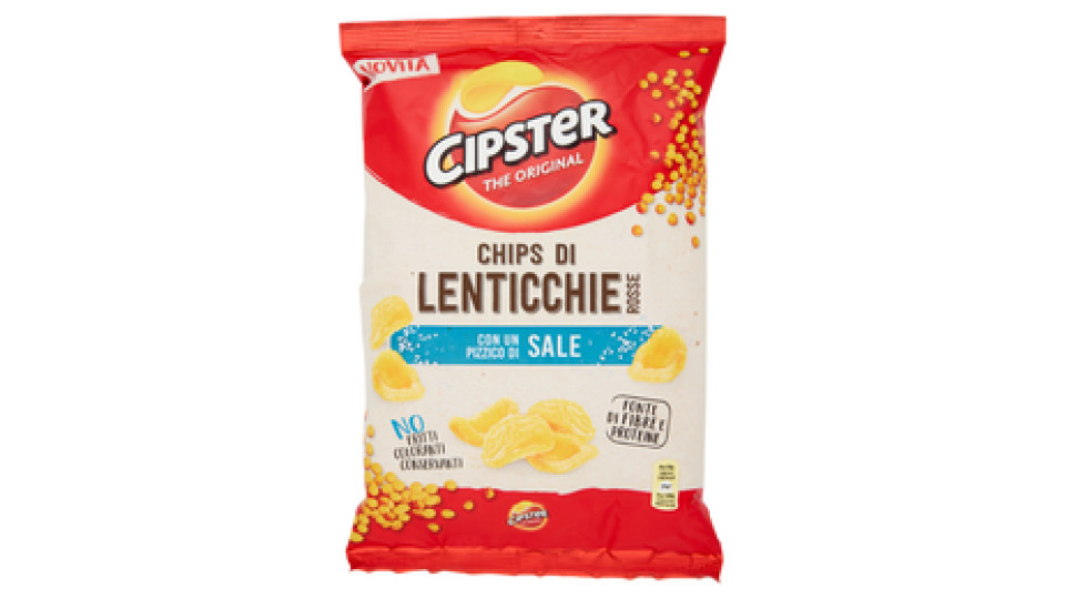 Cipster The Original Chips di Lenticchie Rosse al Sale - 80g