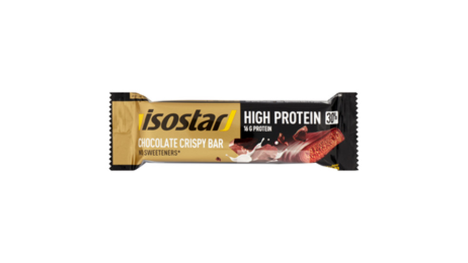 Isostad Chocolate Crispy Bar High Protein 30%, Barretta proteica, gusto cioccolato - 55 g