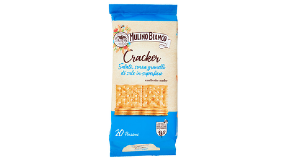 Sfoglia di Grano Cracker Salati senza Granelli di Sale in Superficie