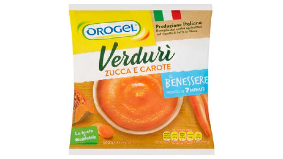 Orogel, Il Benessere Verdurì zucca e carote surgelato
