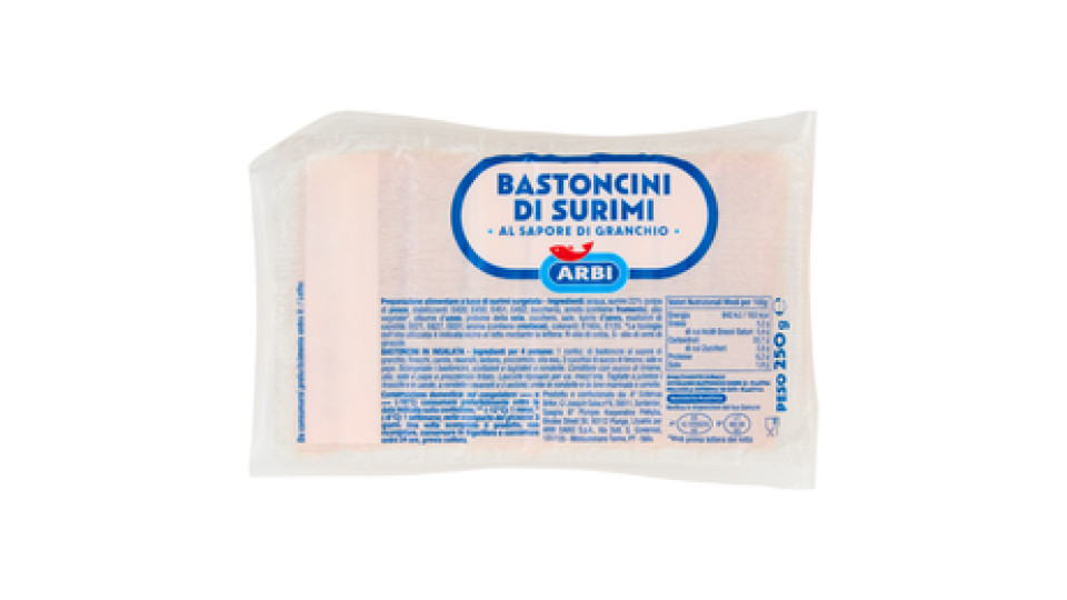 Arbi Bastoncini di Surimi al Sapore di Granchio