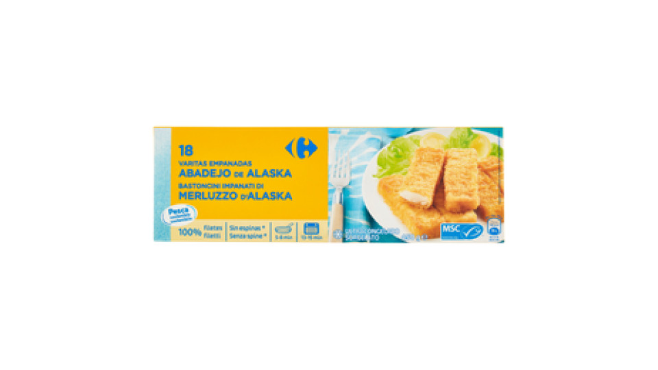 Bastoncini di pesce impanati Surgelato x15