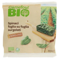 Carrefour Bio Spinaci foglia su foglia Surgelati biologici