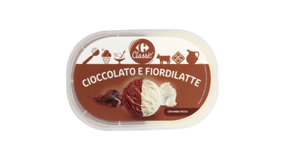 Carrefour al cioccolato e fiordilatte