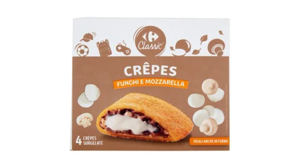 Carrefour 4 Crêpes Mozzarella e  Formaggi surgelate