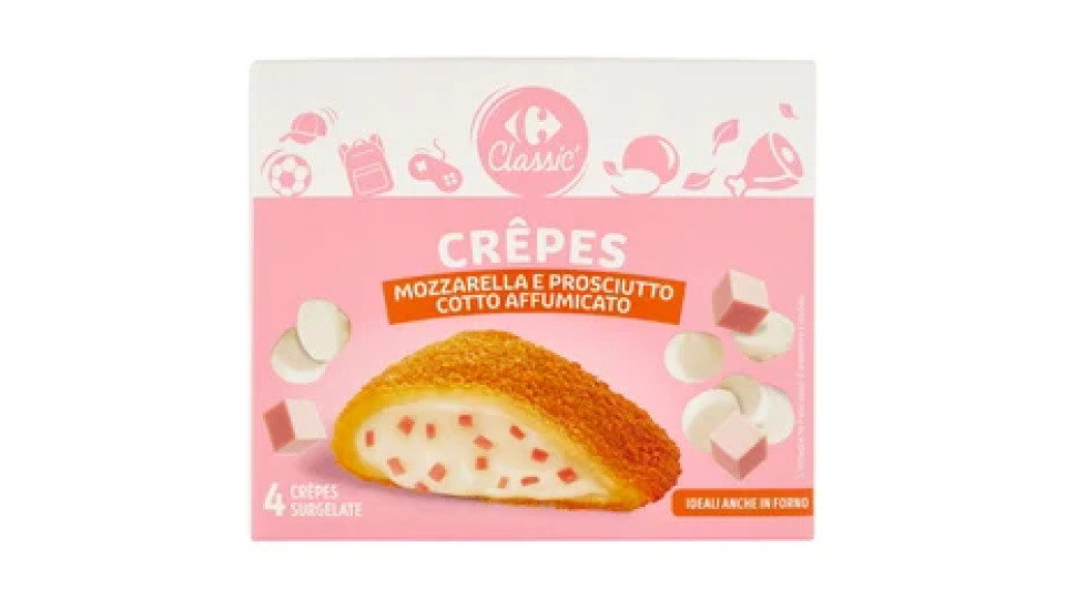Carrefour 4 Crêpes Prosciutto Cotto e Mozzarella Surgelate
