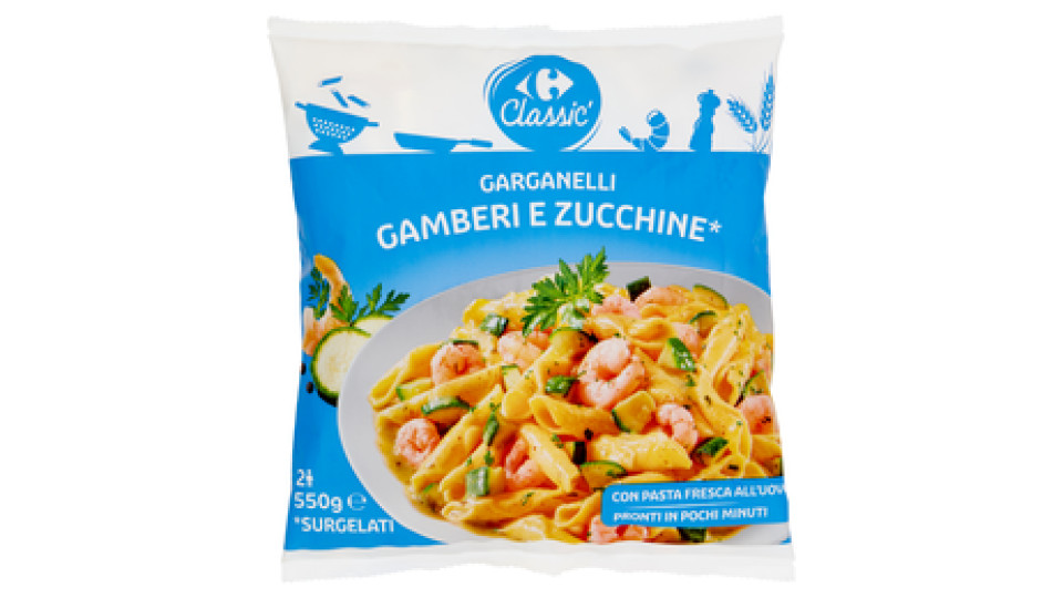 Carrefour Garganelli Gamberi e Zucchine Surgelati