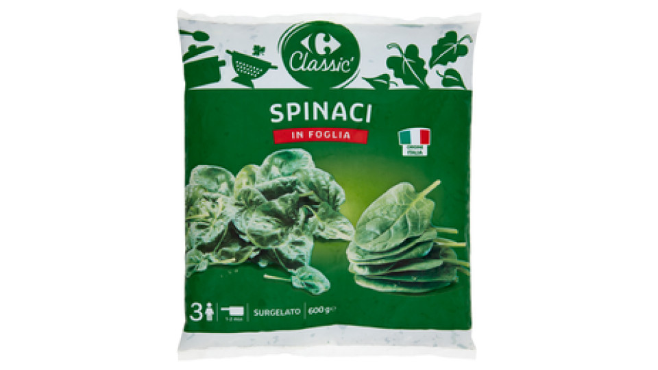 Carrefour Spinaci in foglia Surgelato