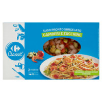 Carrefour Sugo pronto Gamberi e Zucchine Surgelato
