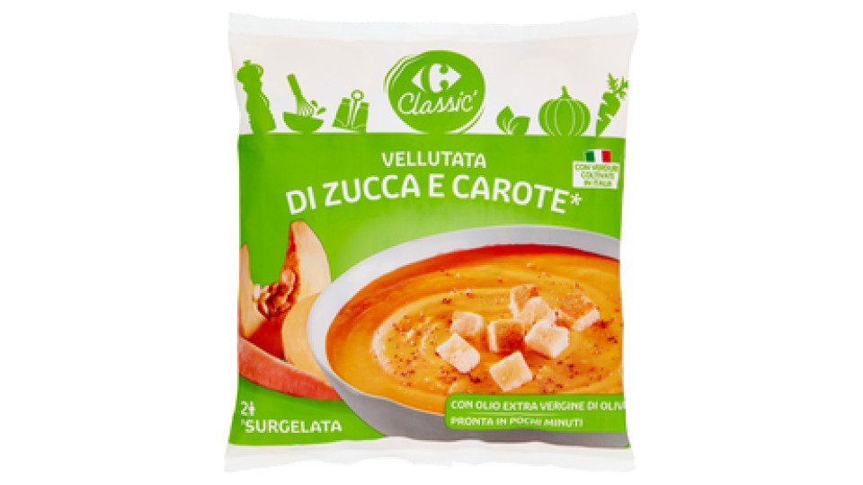 Carrefour Crema di zucca e carote surgelata