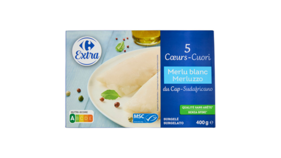 Carrefour Cuori di Merluzzo Sudafricano Surgelato 5 pezzi