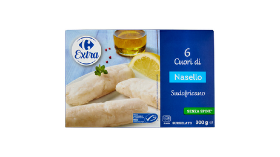 Carrefour Cuori di Nasello Sudafricano Surgelato 6 pezzi