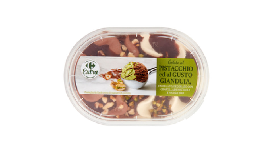 Carrefour Gelato Cremoso Variegato al Pistacchio e al Gianduia
