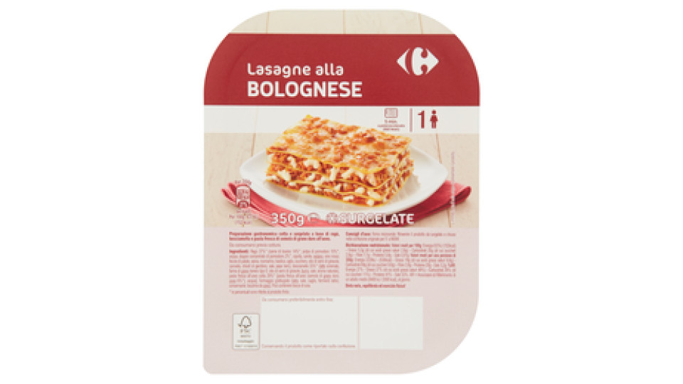 Carrefour Lasagne al Ragù Surgelate