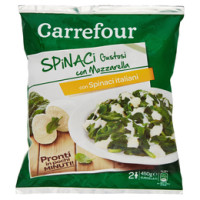 Carrefour Spinaci Gustosi con Mozzarella Surgelati