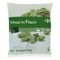 Carrefour Spinaci in foglia a cubetti Surgelato